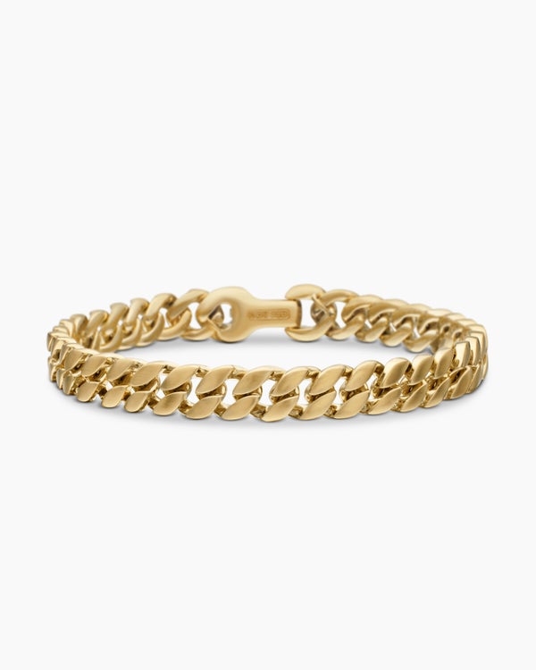 Curb Chain Bracelet in 18K Yellow Gold, 8mm