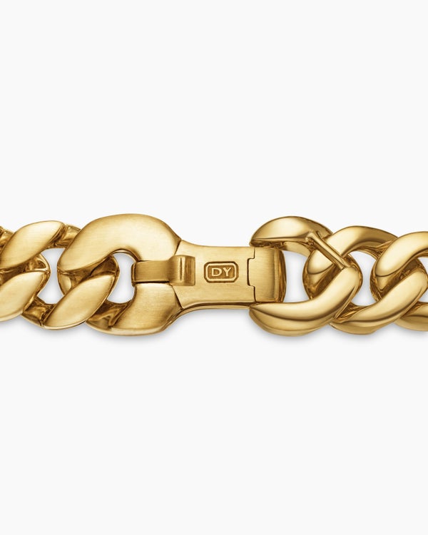 Curb Chain Bracelet in 18K Yellow Gold, 8mm