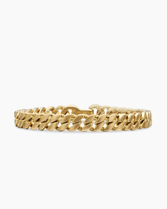 Curb Chain Bracelet in 18K Yellow Gold, 8mm