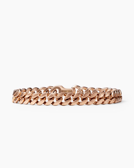 Bracelet Curb Chain en or rose 18 carats, 8 mm