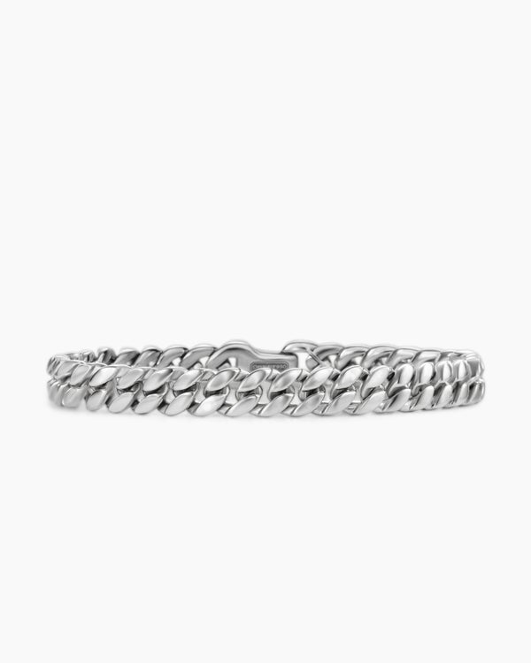 Curb Chain Bracelet in Platinum, 8mm