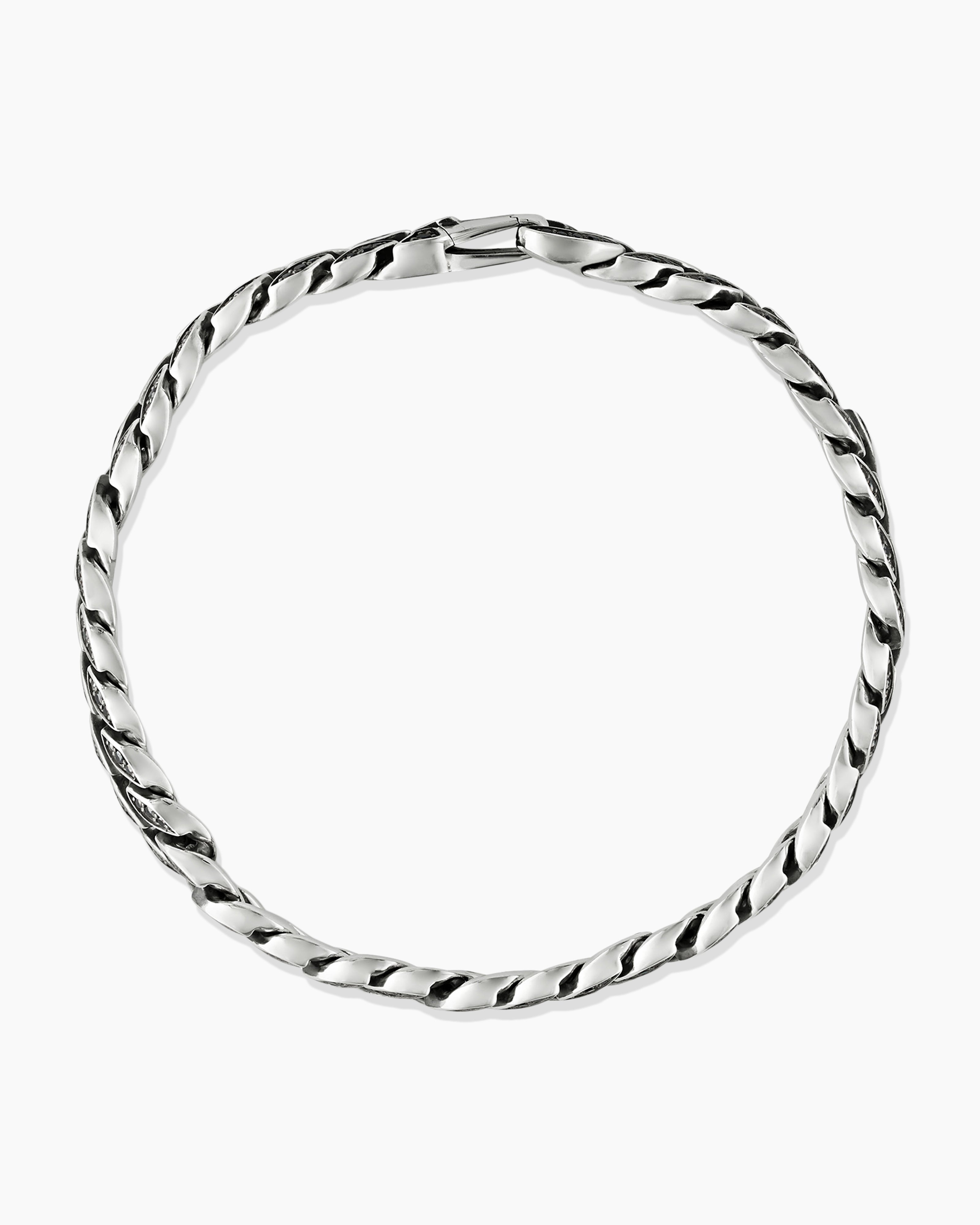 Buy Men Pure Silver Bracelet Design at Best price| TajMahal Silver