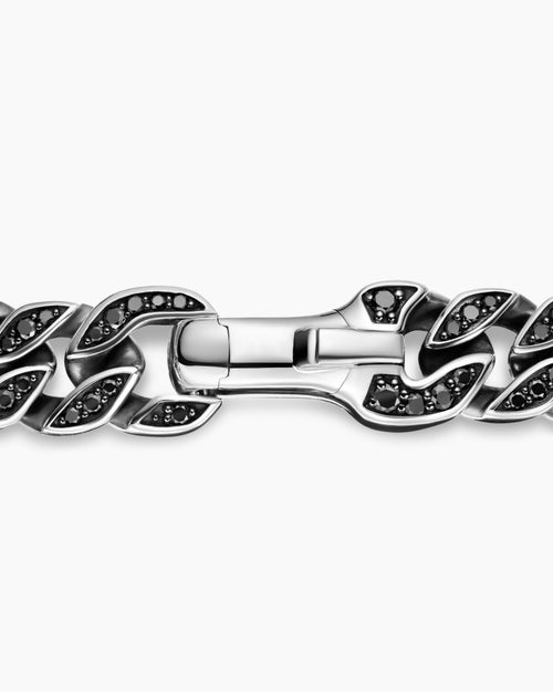 Mens Curb Chain Bracelet in Sterling Silver, 8mm
