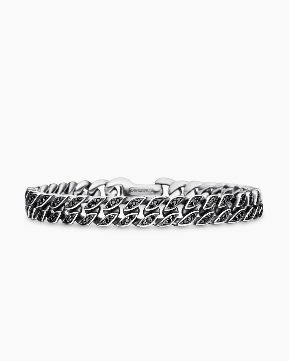 Mens Curb Chain Bracelet in Sterling Silver, 8mm