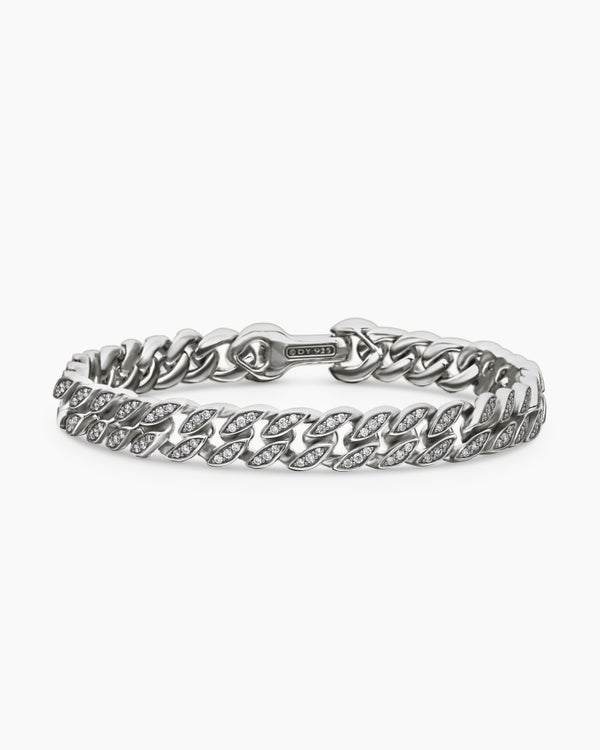 Curb Chain Bracelet in Sterling Silver, 8mm