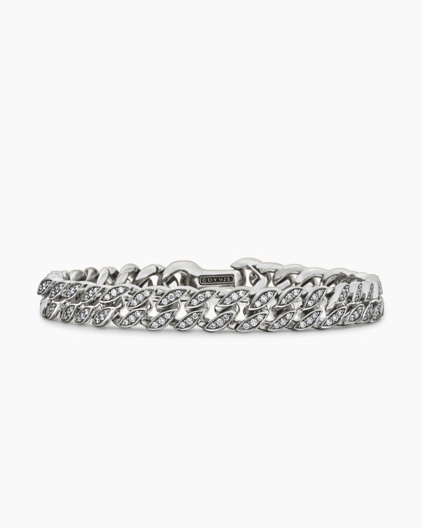 Curb Chain Bracelet in Sterling Silver, 8mm