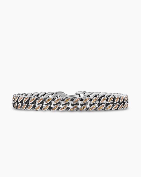 Curb Chain Bracelet in Sterling Silver, 8mm