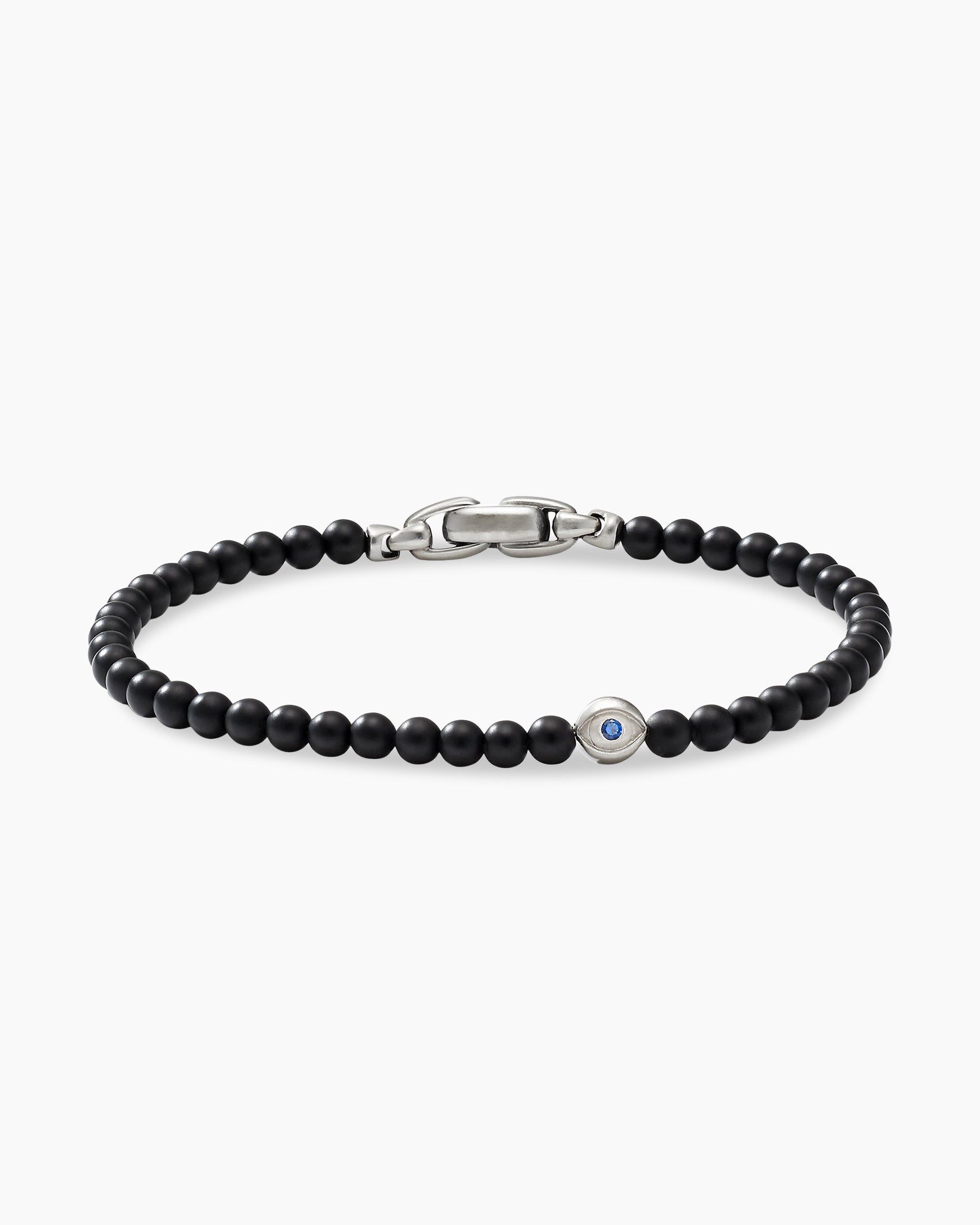 Evil Eye Beaded Bracelet | Blue & Black - Set and Single Evil Eye 4mm Bracelet / 7.5 (Women's L)