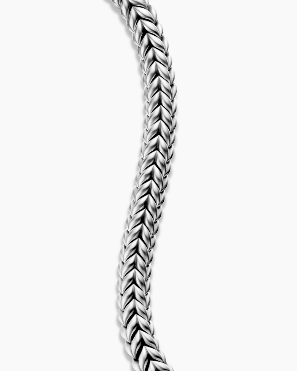 Mens Chevron Station Bracelet in Sterling Silver, 8mm