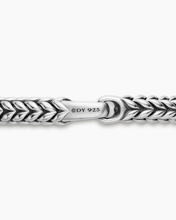 Bracelet à motif intercalé Chevron en argent sterling, 8 mm