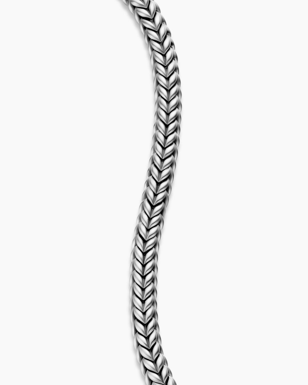 Mens Chevron Bead Bracelet in Sterling Silver, 6mm