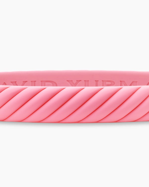 Cable Pink Rubber Bracelet, 10mm
