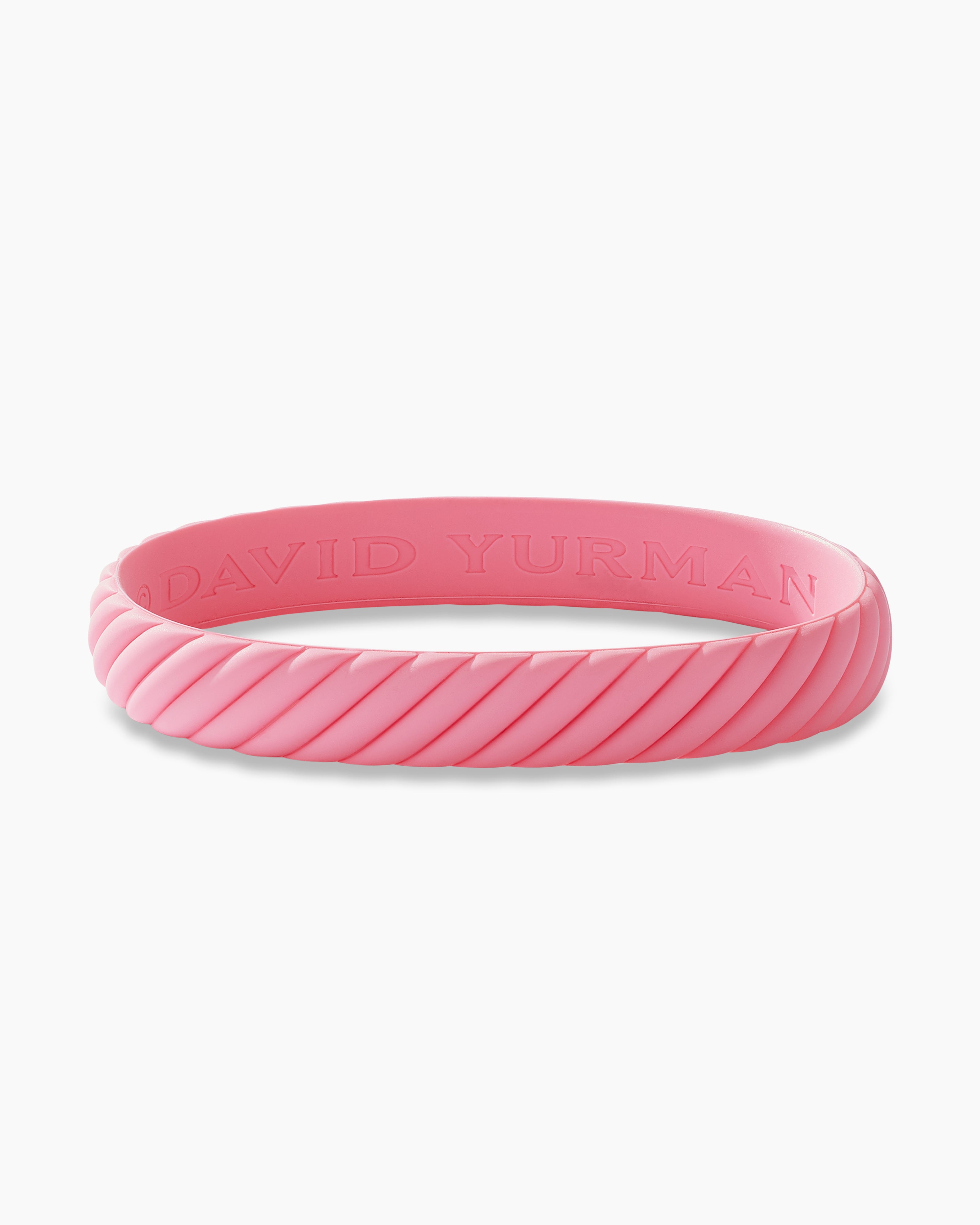 Cable Pink Rubber Bracelet, 10mm