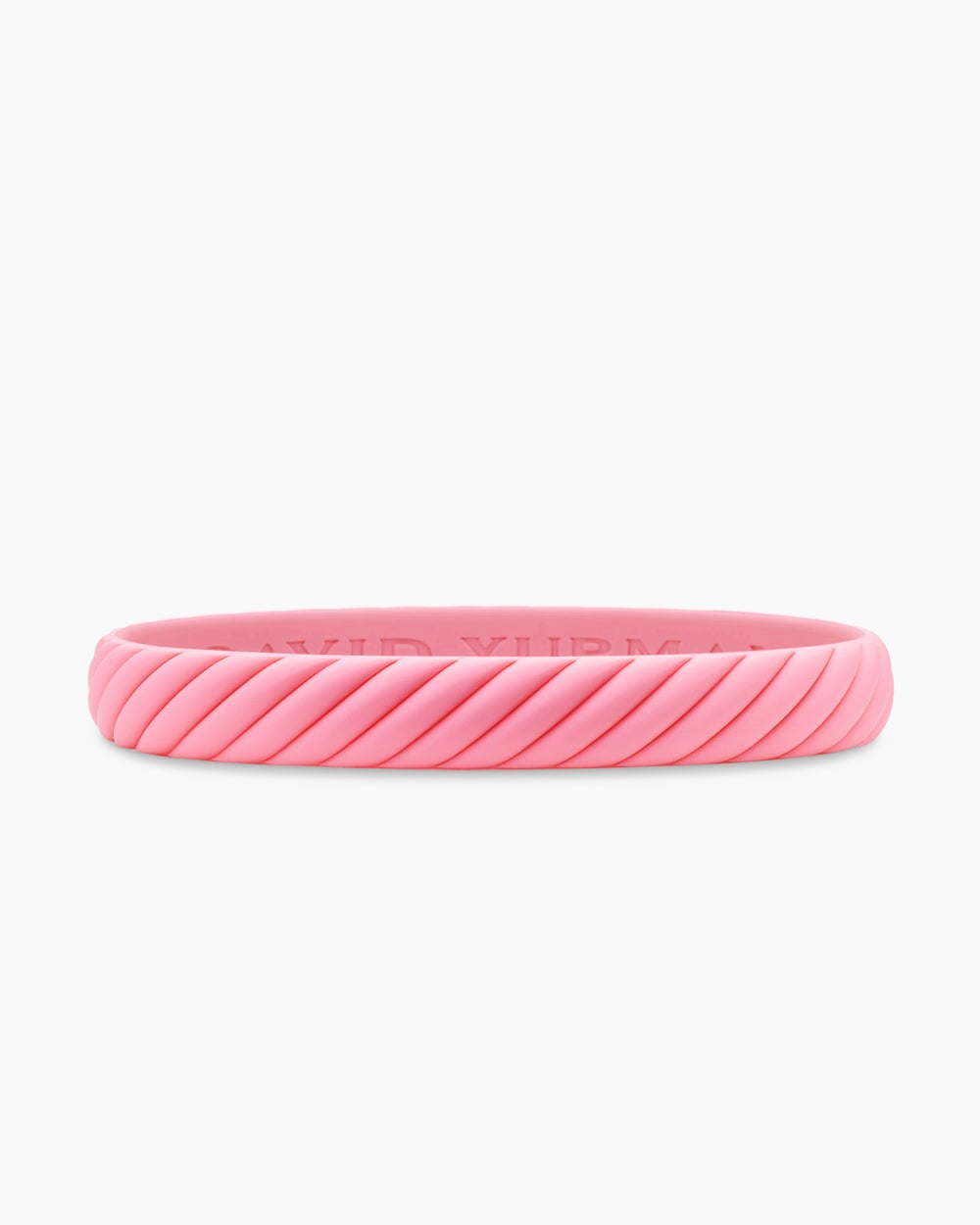 Cable Bracelet in Pink Rubber, 10mm