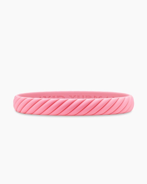 Cable Bracelet in Pink Rubber, 10mm