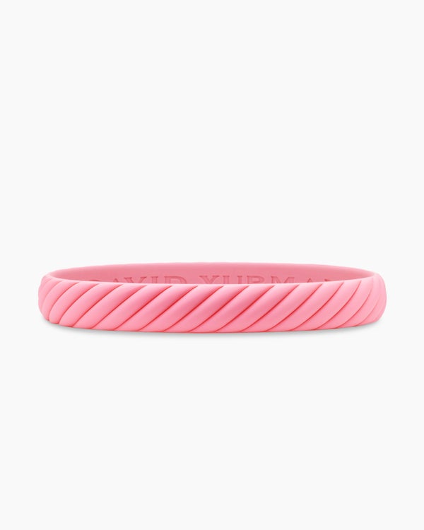 Cable Bracelet in Pink Rubber, 10mm
