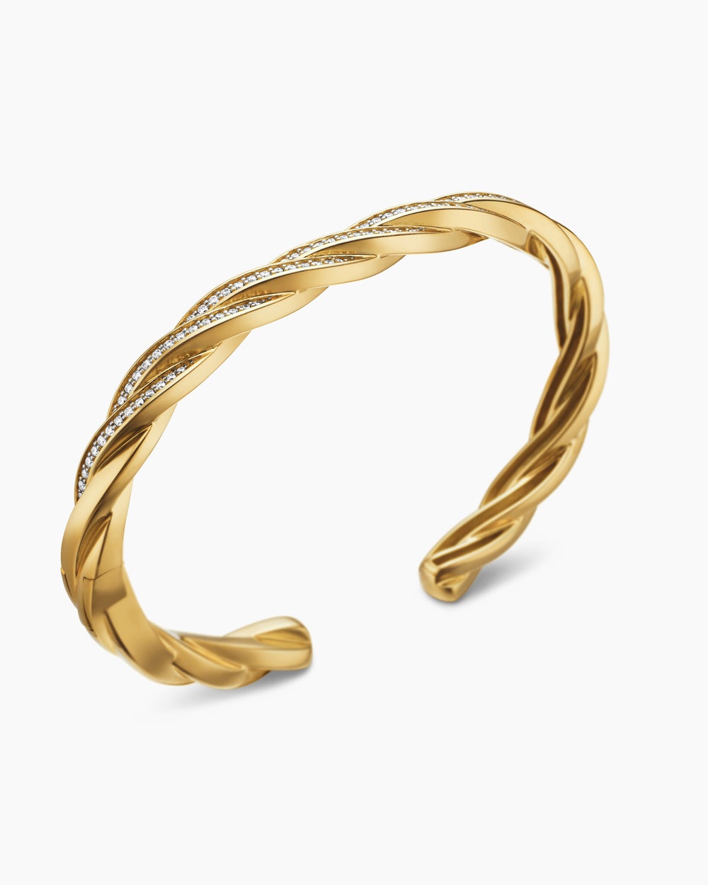 Mens DY Helios Cuff Bracelet in 18K Yellow Gold, 6mm