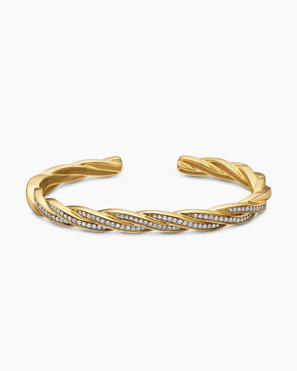 Mens DY Helios Cuff Bracelet in 18K Yellow Gold, 6mm