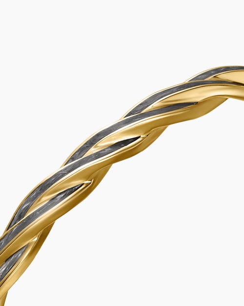Mens DY Helios Cuff Bracelet in 18K Yellow Gold, 6mm