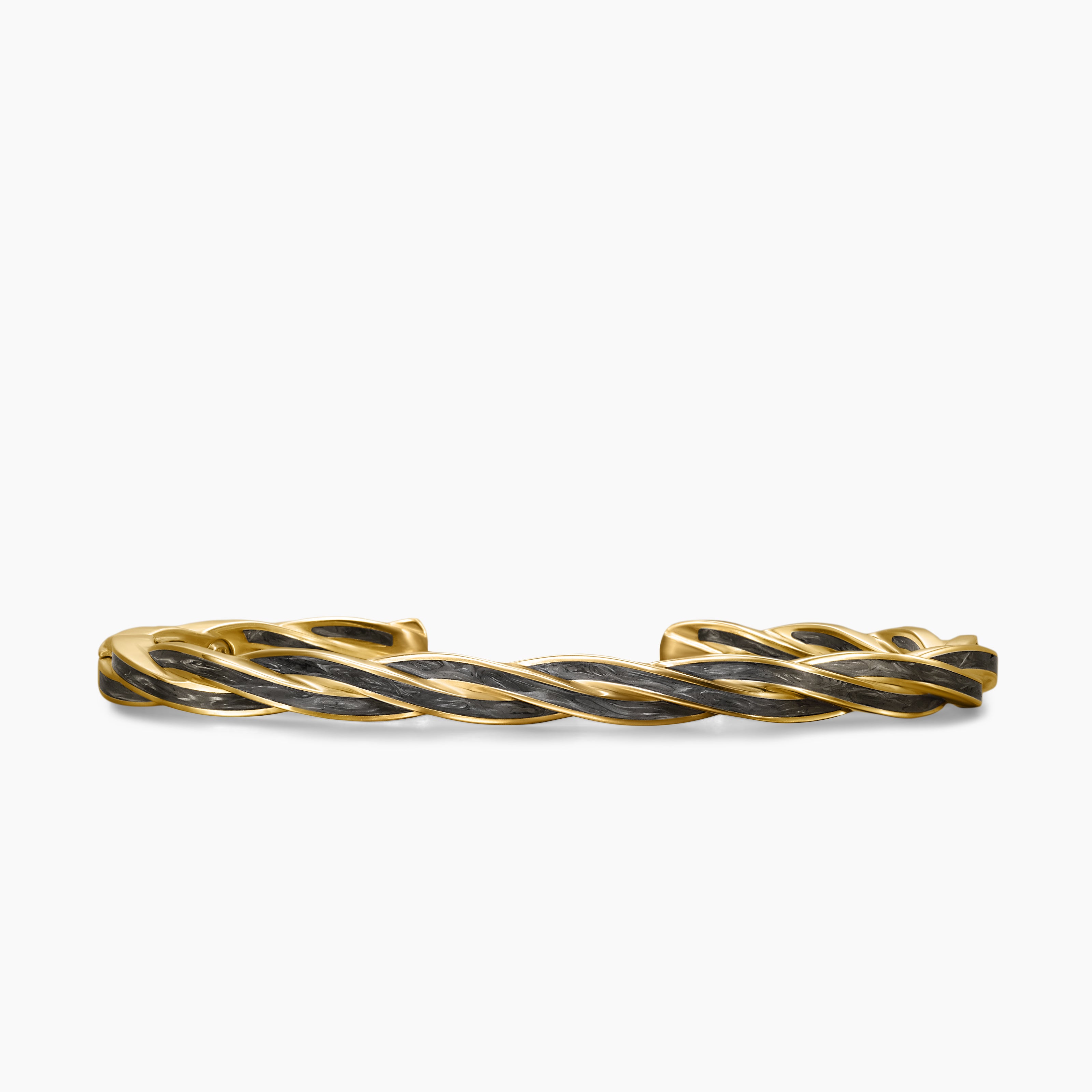Mens DY Helios Cuff Bracelet in 18K Yellow Gold, 6mm