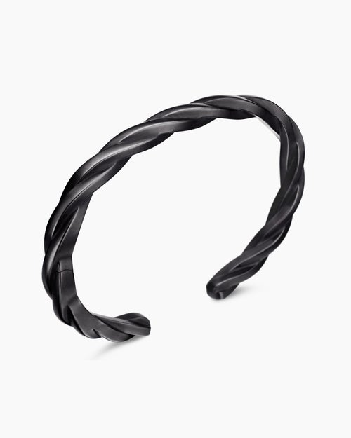 Mens DY Helios™ Cuff Bracelet in Black Titanium, 6mm