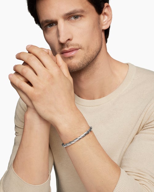 Mens DY Helios™ Cuff Bracelet in Sterling Silver, 6mm