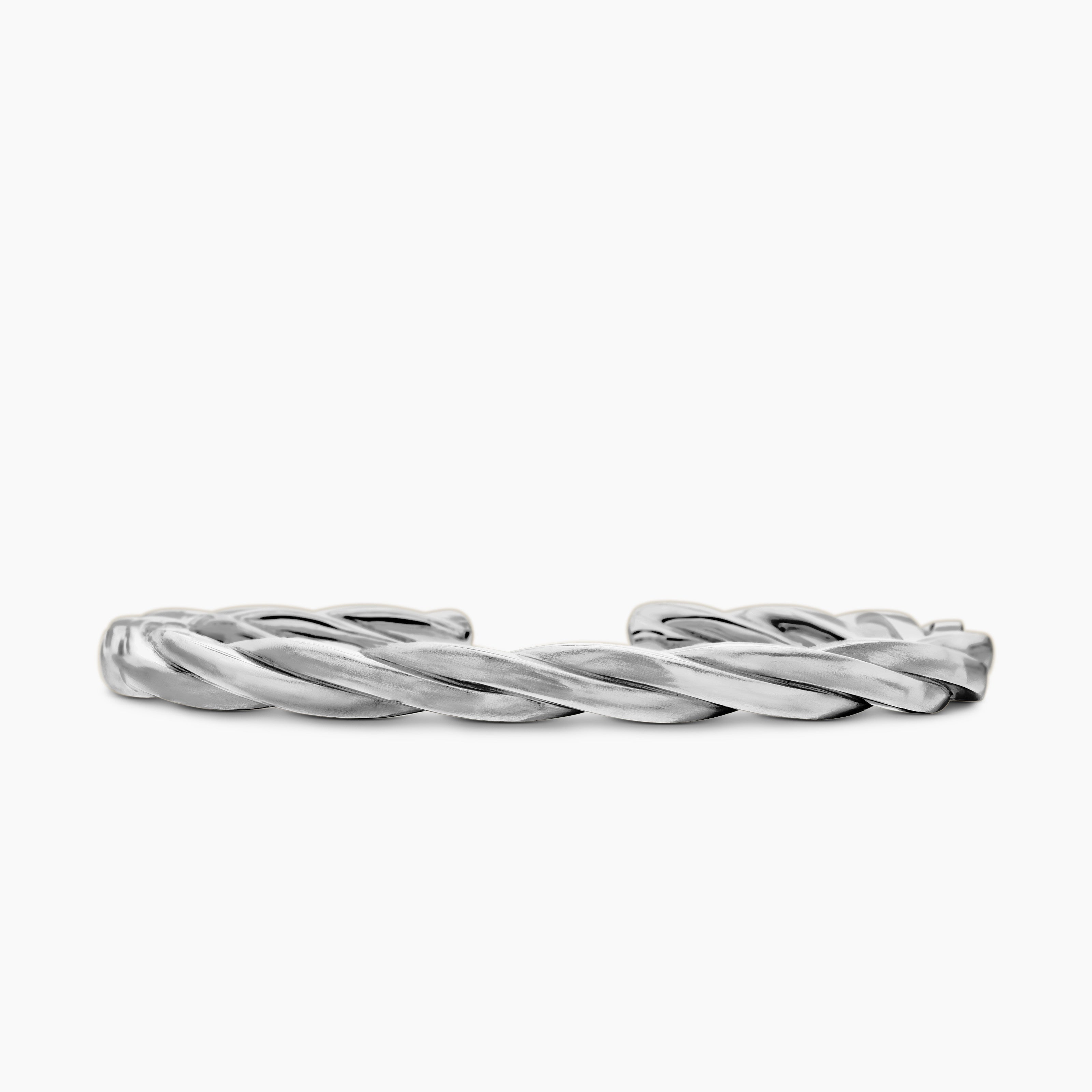 Mens DY Helios Cuff Bracelet in Sterling Silver, 6mm