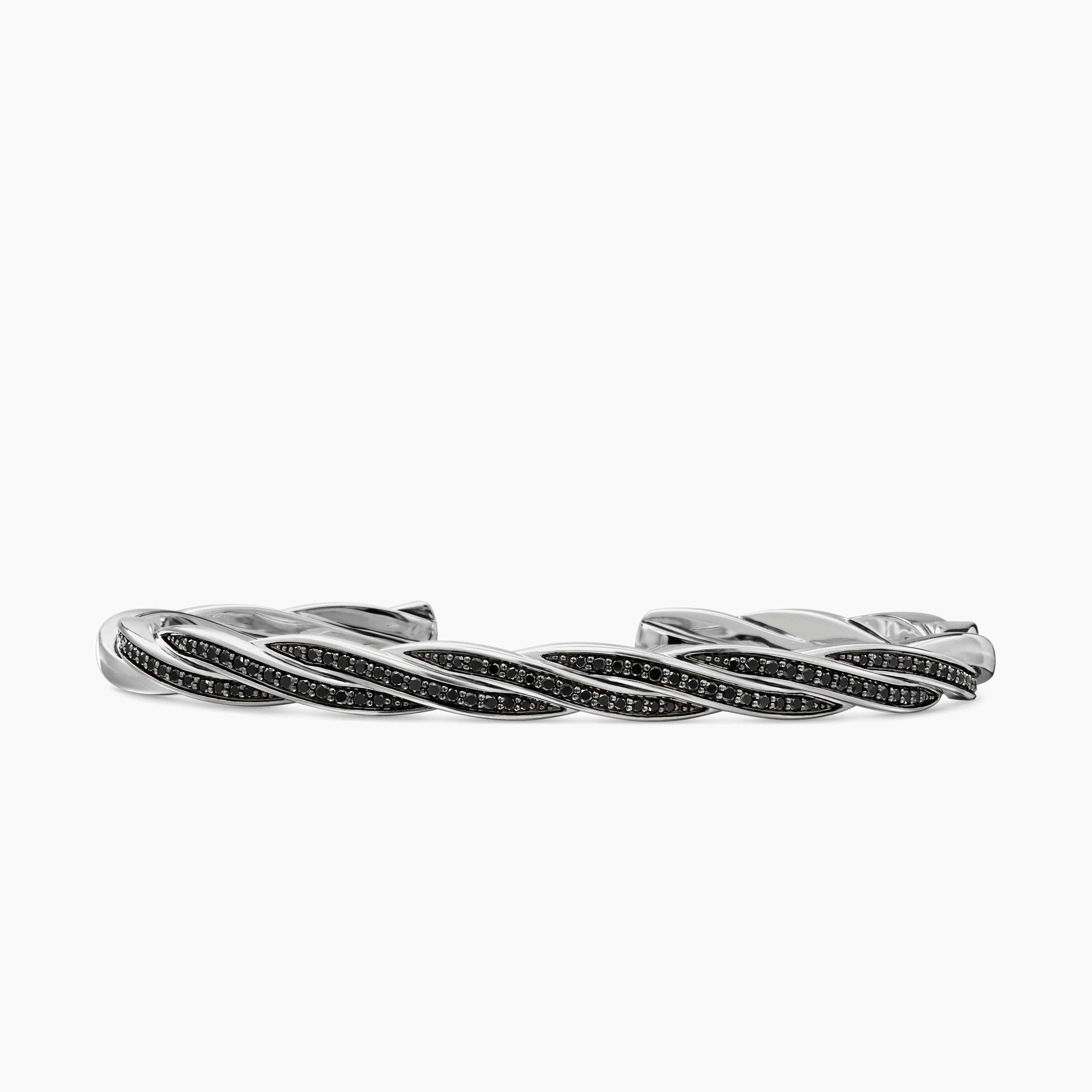 Mens DY Helios Cuff Bracelet in Sterling Silver, 6mm