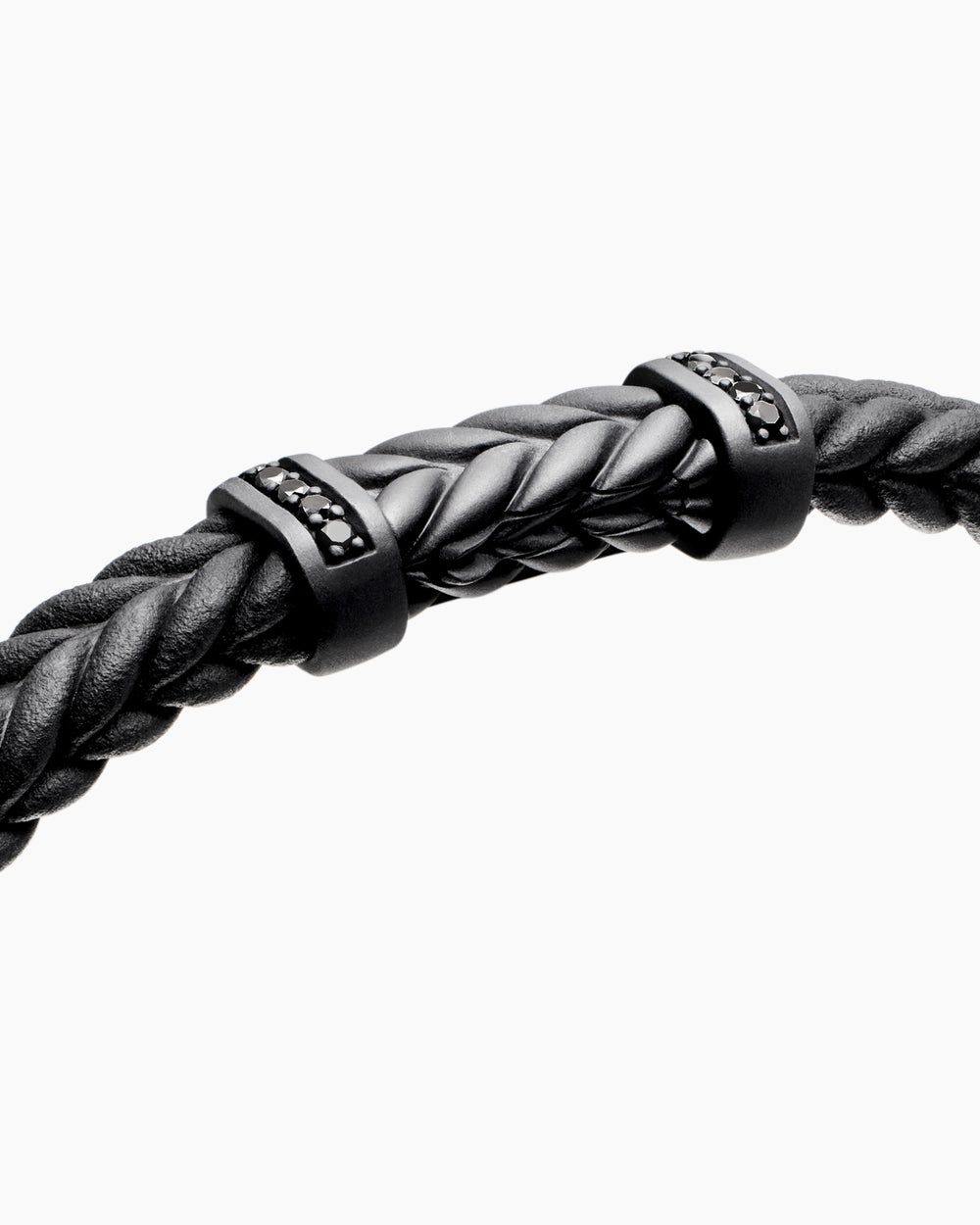 Mens Chevron Rubber Bracelet with Black Titanium, 6mm