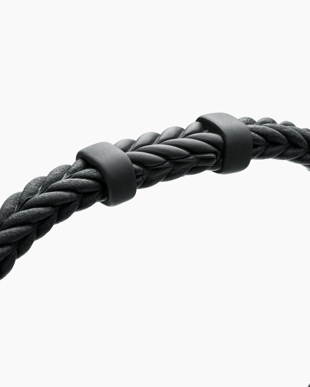 Mens Chevron Rubber Bracelet with Black Titanium, 6mm