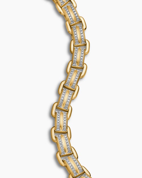 Mens Streamline Link Bracelet in 18K Yellow Gold, 7.5mm