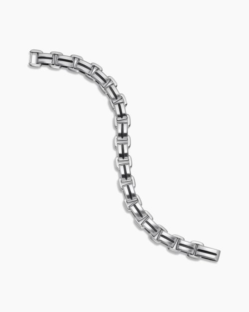 Mens Streamline Link Bracelet in Sterling Silver, 7.5mm