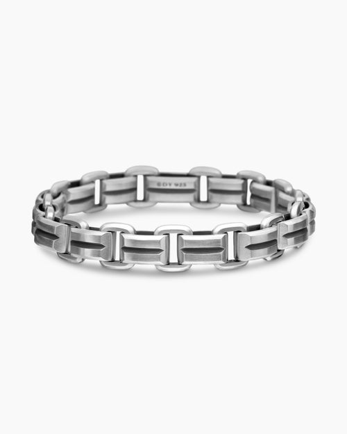 Mens Streamline Link Bracelet in Sterling Silver, 7.5mm