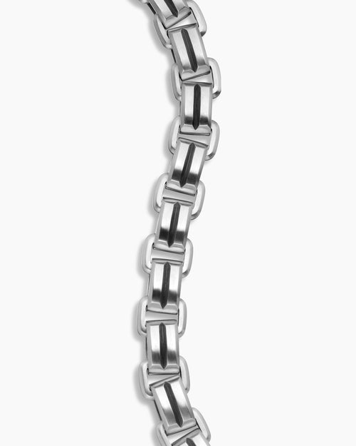 Mens Streamline Link Bracelet in Sterling Silver, 7.5mm