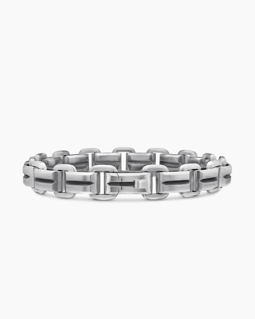 Mens Streamline Link Bracelet in Sterling Silver, 7.5mm