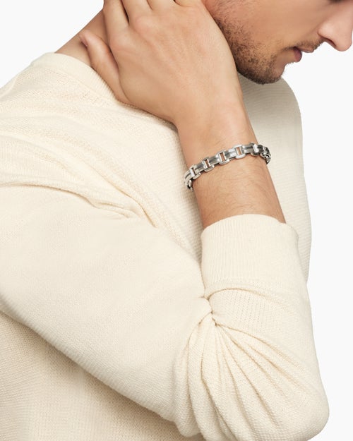 Mens Streamline® Link Bracelet in Sterling Silver, 7.5mm
