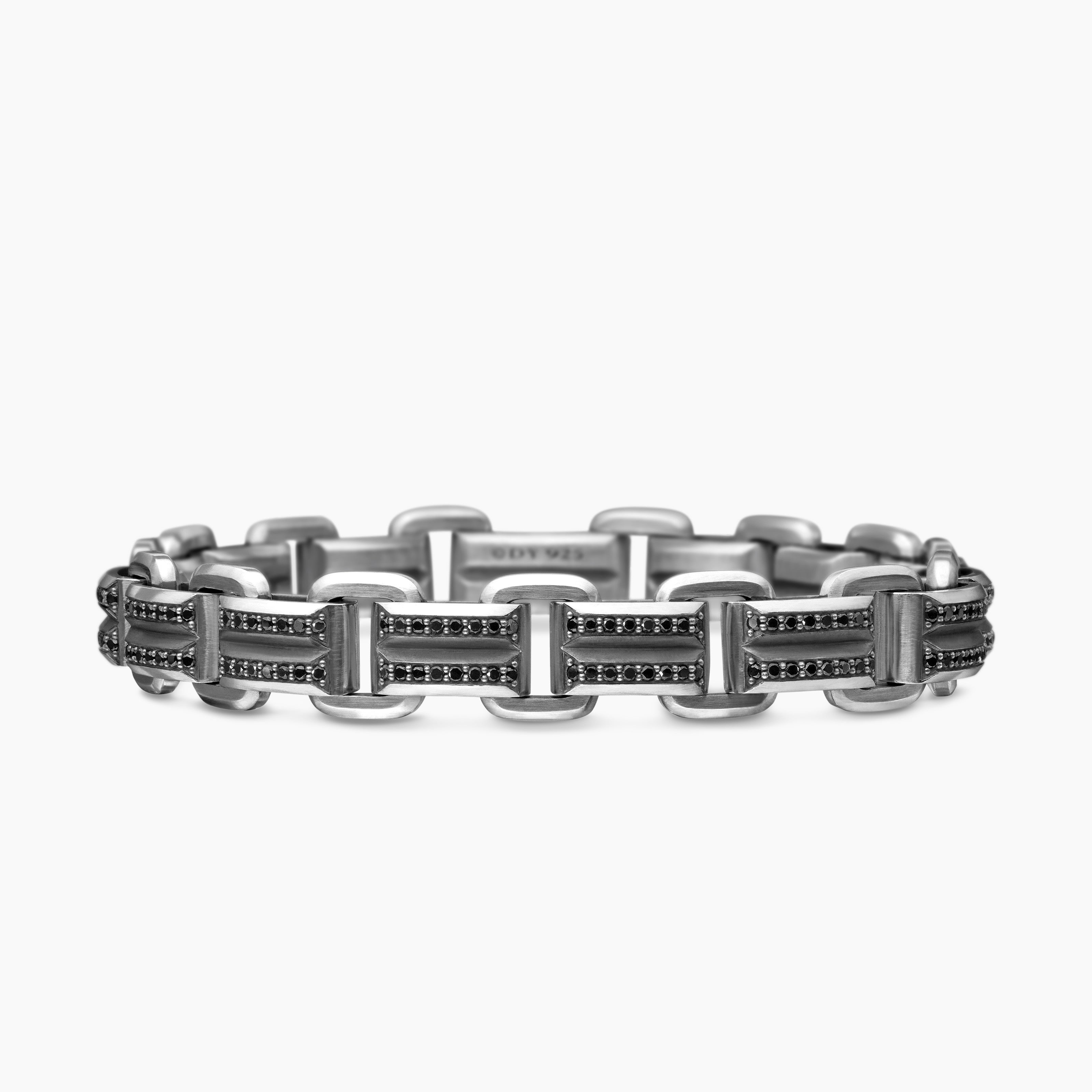 Mens Streamline Link Bracelet in Sterling Silver, 7.5mm