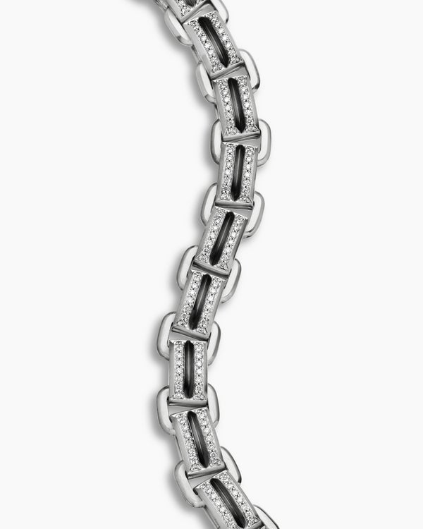 Streamline® Link Bracelet in Sterling Silver with Diamonds, 7.5mm
