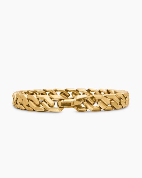 Curb Chain Angular Link Bracelet in 18K Yellow Gold, 8.7mm