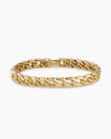 Curb Chain Angular Link Bracelet in 18K Yellow Gold, 8.7mm