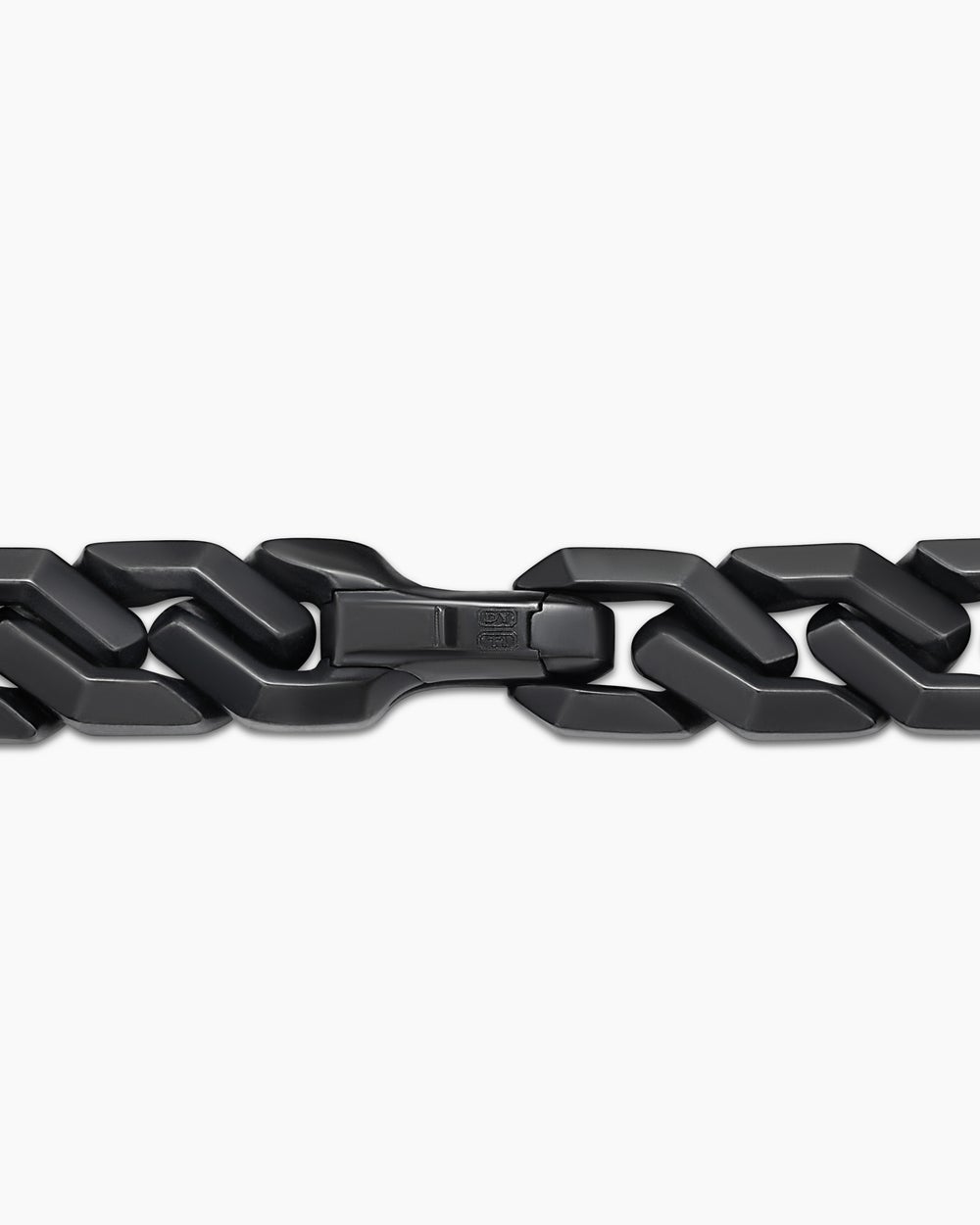 Bracelet à maillons angulaires Curb Chain en titane noir, 8,7 mm hommes