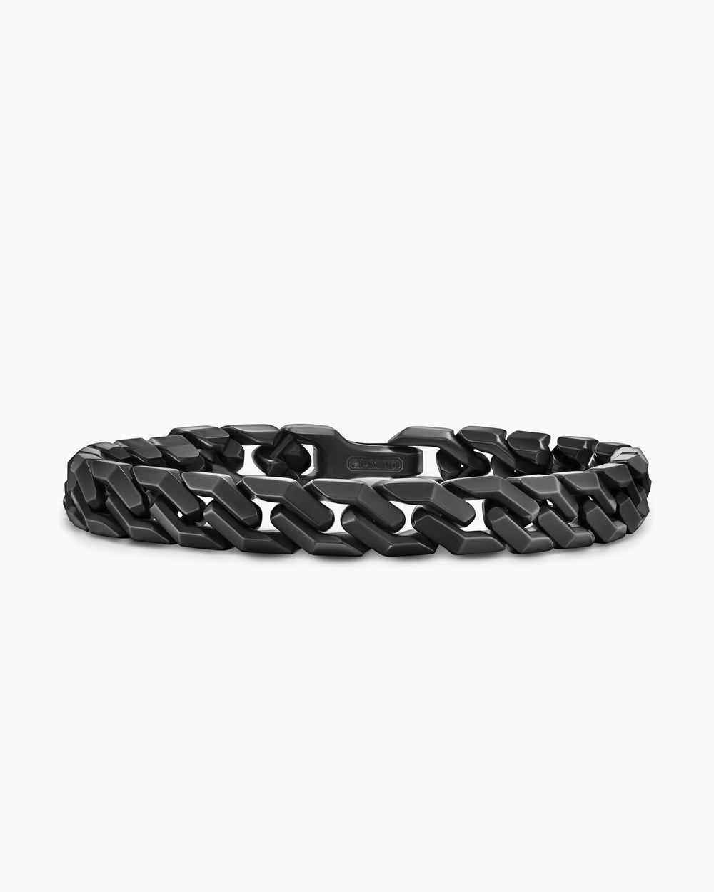 Bracelet à maillons angulaires Curb Chain en titane noir, 8,7 mm hommes