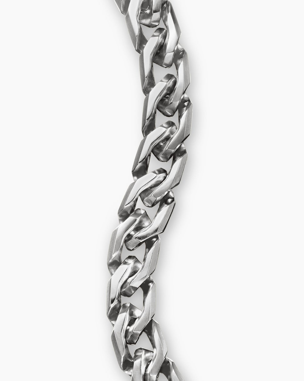 Bracelet Curb Chain à maillons angulairesen argent sterling , 8,7 mm hommes