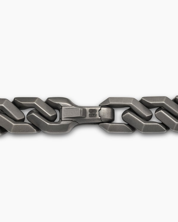 Curb Chain Angular Link Bracelet in Titanium, 8.7mm