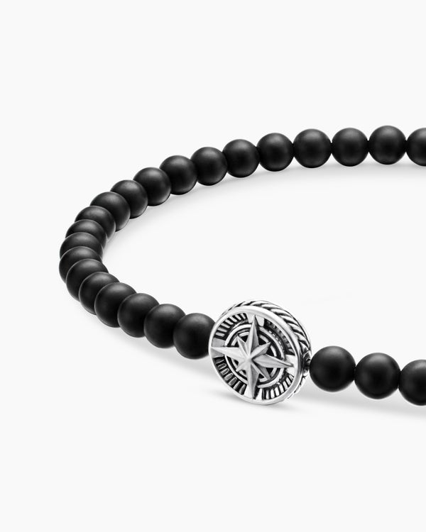 Bracelet Spiritual Beads Boussole en argent sterling, 4 mm