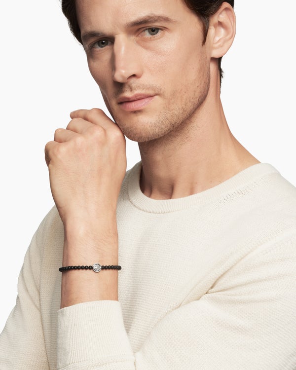 Bracelet Spiritual Beads Boussole en argent sterling, 4 mm