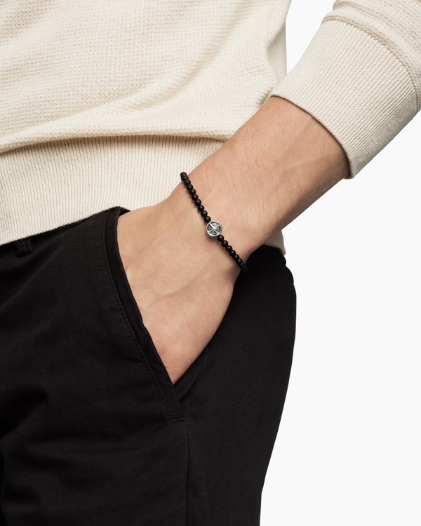 Bracelet Spiritual Beads Boussole en argent sterling, 4 mm