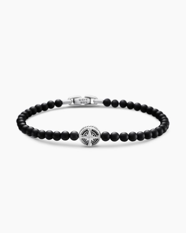 Bracelet Spiritual Beads Boussole en argent sterling, 4 mm