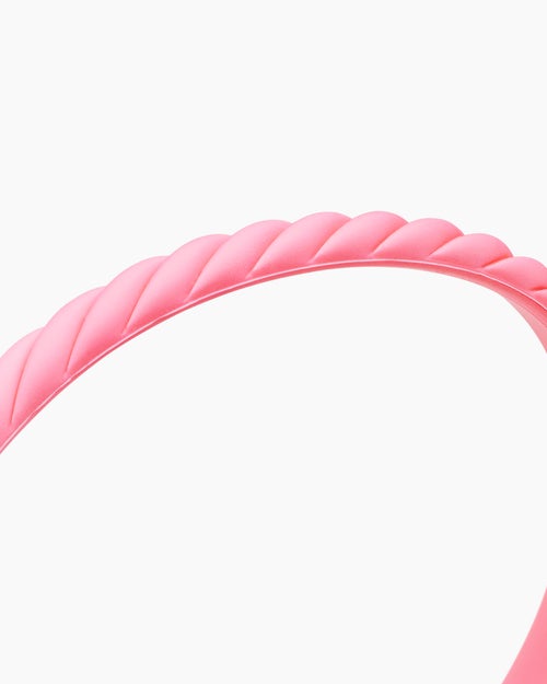 Cable Pink Rubber Bracelet, 6mm