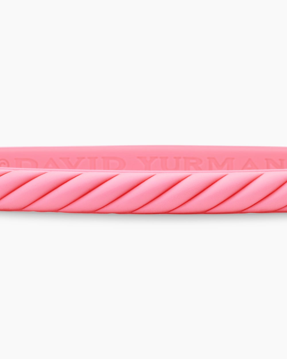 Cable Pink Rubber Bracelet, 6mm